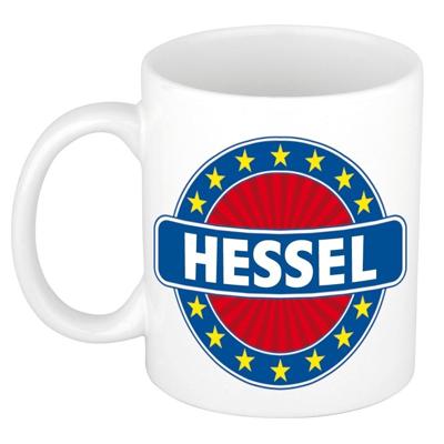 Hessel voornaam koffiemok - beker - wit/blauw - 300 ml - Cadeau - Heren - Collega - Vaderdag Hessel voornaam koffiemok - beker - wit/blauw - 300 ml - Cadeau - Heren - Collega - Vaderdag