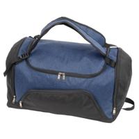 Blauwe sporttas/weekendtas/rugtas met schoenenvak - 55 x 30 x 28 cm - 45 liter - reistas