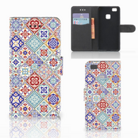 Huawei P9 Lite Bookcase Tiles Color - thumbnail