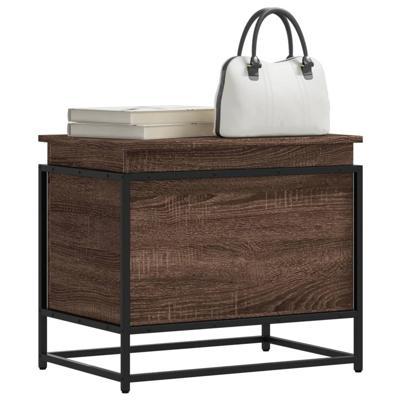 VidaXL Opbergbox met deksel 60x40x51,5 cm bewerkt hout bruin eiken