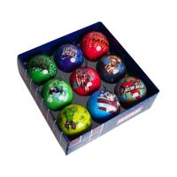 Box kerstbal plastic d7.5cm helden 9st - Kurt s adler