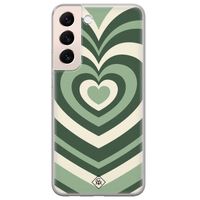 Samsung Galaxy S22 Plus siliconen hoesje - Marmer hart swirl
