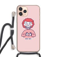 Hartje: iPhone 11 Pro Transparant Hoesje met koord
