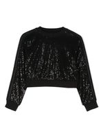 Michael Kors Kids sweat à logo orné de sequins - Noir