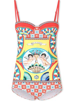 Dolce & Gabbana maillot de bain à imprimé Carretto - Rouge
