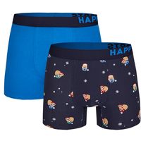 Happy Shorts Happy Shorts 2-Pack Kerst Boxershorts Heren Luiaard - thumbnail