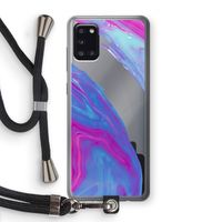 Zweverige regenboog: Samsung Galaxy A31 Transparant Hoesje met koord