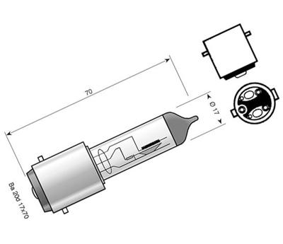 SPAHN light bulb 12v 35/35w halog. ba20d
