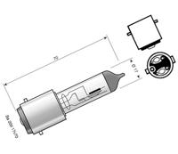 SPAHN light bulb 12v 35/35w halog. ba20d