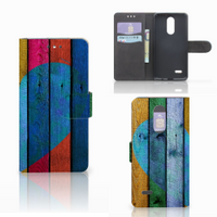 LG K4 (2017) Book Style Case Wood Heart - Cadeau voor je Vriend - thumbnail