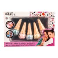 Create It! beauty glinsterende nagellak ijshoorn, 5st.
