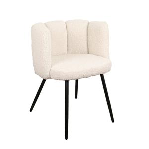High five stoel wit parel (boucle) (set van 2)