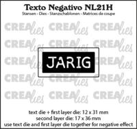 Crealies • texto negativo jarig (horizontaal)