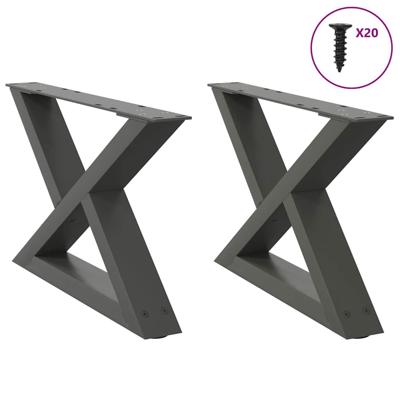 Salontafelpoten 2 st 50x(30-31,3) cm staal antraciet