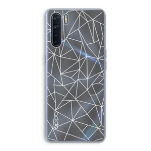 Geometrische lijnen wit: Oppo A91 Transparant Hoesje