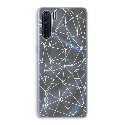 Geometrische lijnen wit: Oppo A91 Transparant Hoesje