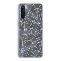 Geometrische lijnen wit: Oppo A91 Transparant Hoesje
