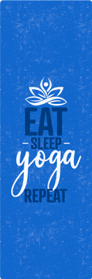 Eat sleep yoga repeat tekst vinyl tapijt