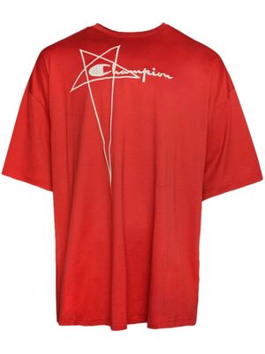 Rick Owens x Champion t-shirt à patch logo - Rouge