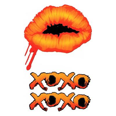 Rozanna's Violins Guitar Decal Sexy Lips & XOXO Orange - Aanbieding, op = op