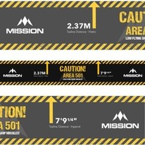 Mission Throw Line Oche Sticker Caution! Area 501