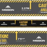 Mission Throw Line Oche Sticker Caution! Area 501