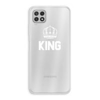 King zwart: Samsung Galaxy A22 4G Transparant Hoesje