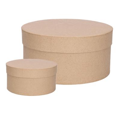 Ronde bruine hobby knutsel dozen van karton - 30x15 cm en 15x8 cm - cadeauverpakking - boxen Ronde bruine hobby knutsel dozen van karton - 30x15 cm en 15x8 cm - cadeauverpakking - boxen