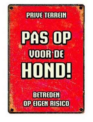 Plenty Gifts waakbord blik pas op voor de hond