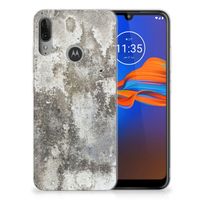 Motorola Moto E6 Plus TPU Siliconen Hoesje Beton Print - thumbnail