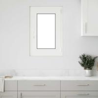 Kelderraam "RISOR" 50x75 cm draai-kiep DIN links wit