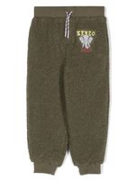 Kenzo Kids pantalon de jogging à patch logo - Vert - thumbnail