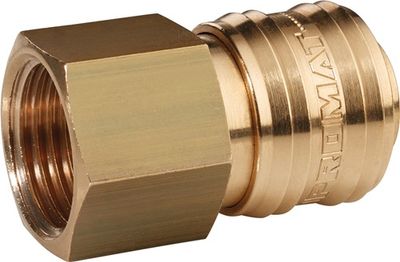 Promat Snelkoppeling | DN 7,2, binnenschroefdraad messing blank | schroefdraad G 1/2 inch 19,17 mm - 4000351914 4000351914