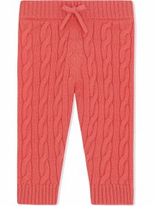 Dolce & Gabbana Kids pantalon en maille torsadée - Rose