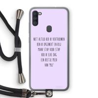 Zelfvertrouwen: Samsung Galaxy A11 Transparant Hoesje met koord