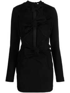 MSGM knot-detail cut-out minidress - Noir