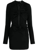 MSGM knot-detail cut-out minidress - Noir