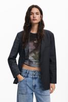 Asymmetrische blazer - BLACK - L - thumbnail