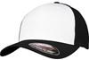 Flexfit FX6511CF Flexfit Mesh Colored Front Cap - Black/White/Black - S/M