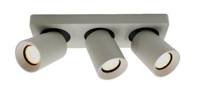 Artdelight 3-lichts opbouwspotMegano grijs richtbaar - PL MEGANO3 ZGR