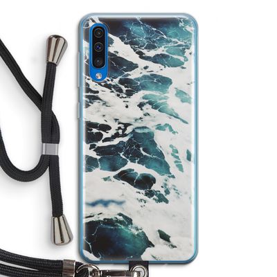 Golven: Samsung Galaxy A50 Transparant Hoesje met koord