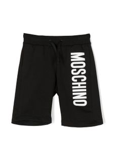 Moschino Kids short de sport à logo imprimé - Noir