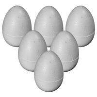 Hobby piepschuim vorm ei - 6x - 8 cm - eieren knutsel vormen - paaseieren