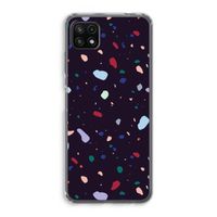 Dark Rounded Terrazzo: Samsung Galaxy A22 5G Transparant Hoesje