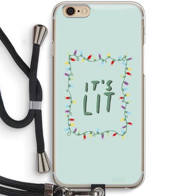 It's Lit: iPhone 6 / 6S Transparant Hoesje met koord
