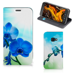 Samsung Galaxy Xcover 4s Smart Cover Orchidee Blauw - Cadeau voor je Moeder