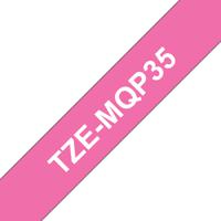 Brother TZe-MQP35 Labeltape mat Tapekleur: Roze (mat) Tekstkleur: Wit 12 mm 5 m