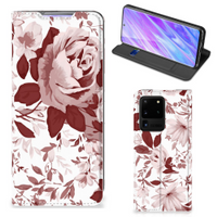 Bookcase Samsung Galaxy S20 Ultra Watercolor Flowers