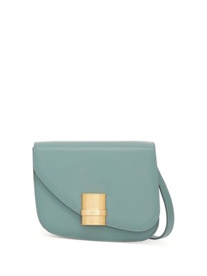 Ferragamo petit sac porté épaule en cuir à design asymétrique - Bleu