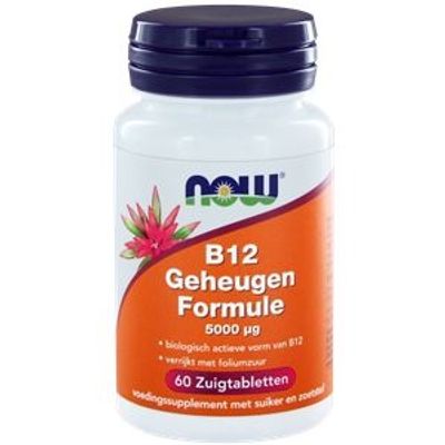 NOW Vitamine B12 geheugenformule 5000 mcg (60 zuigtabl)